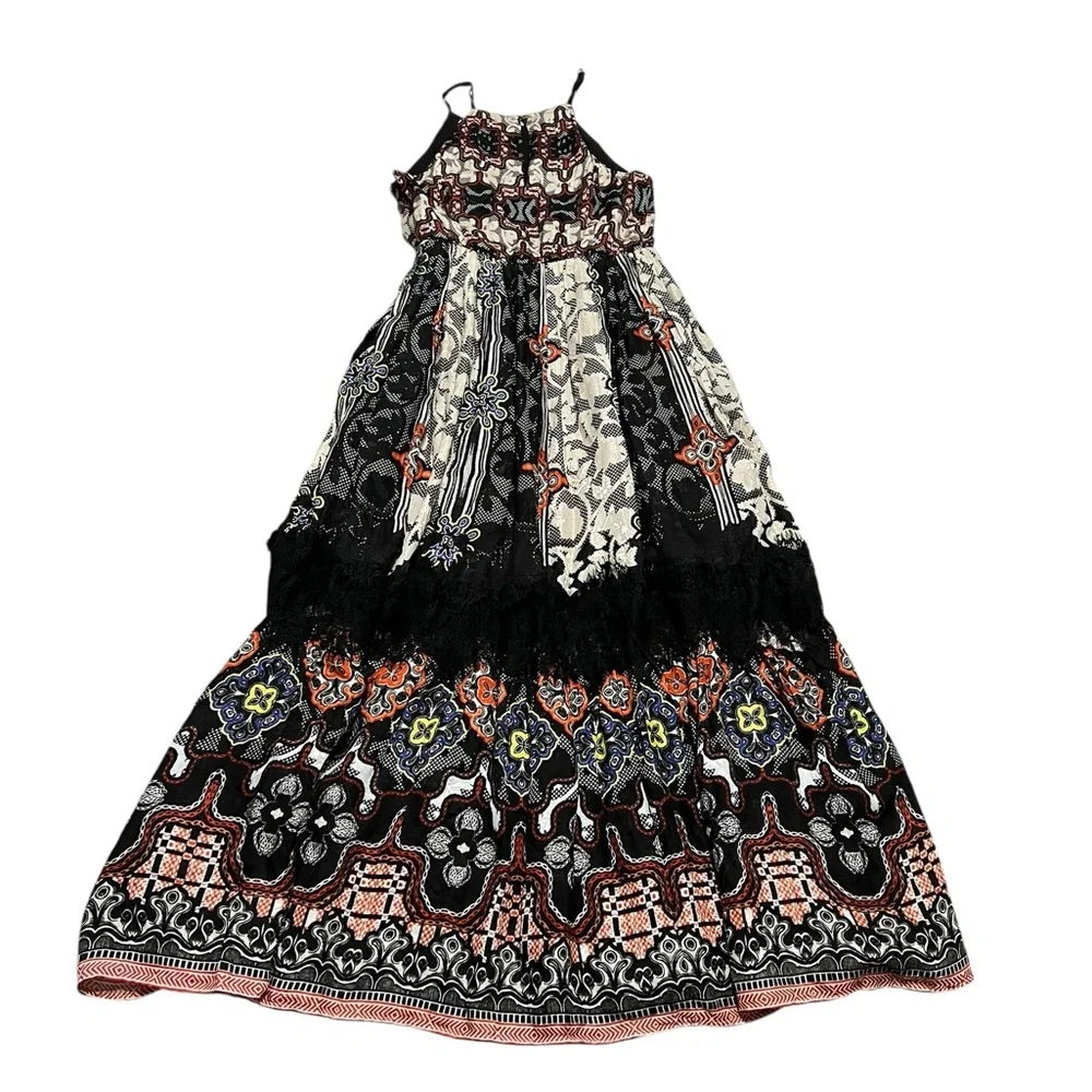 Anthropologie Bhanuni by Jyoti Tiered Maxi Dress Size 6 - Picture 3 of 9